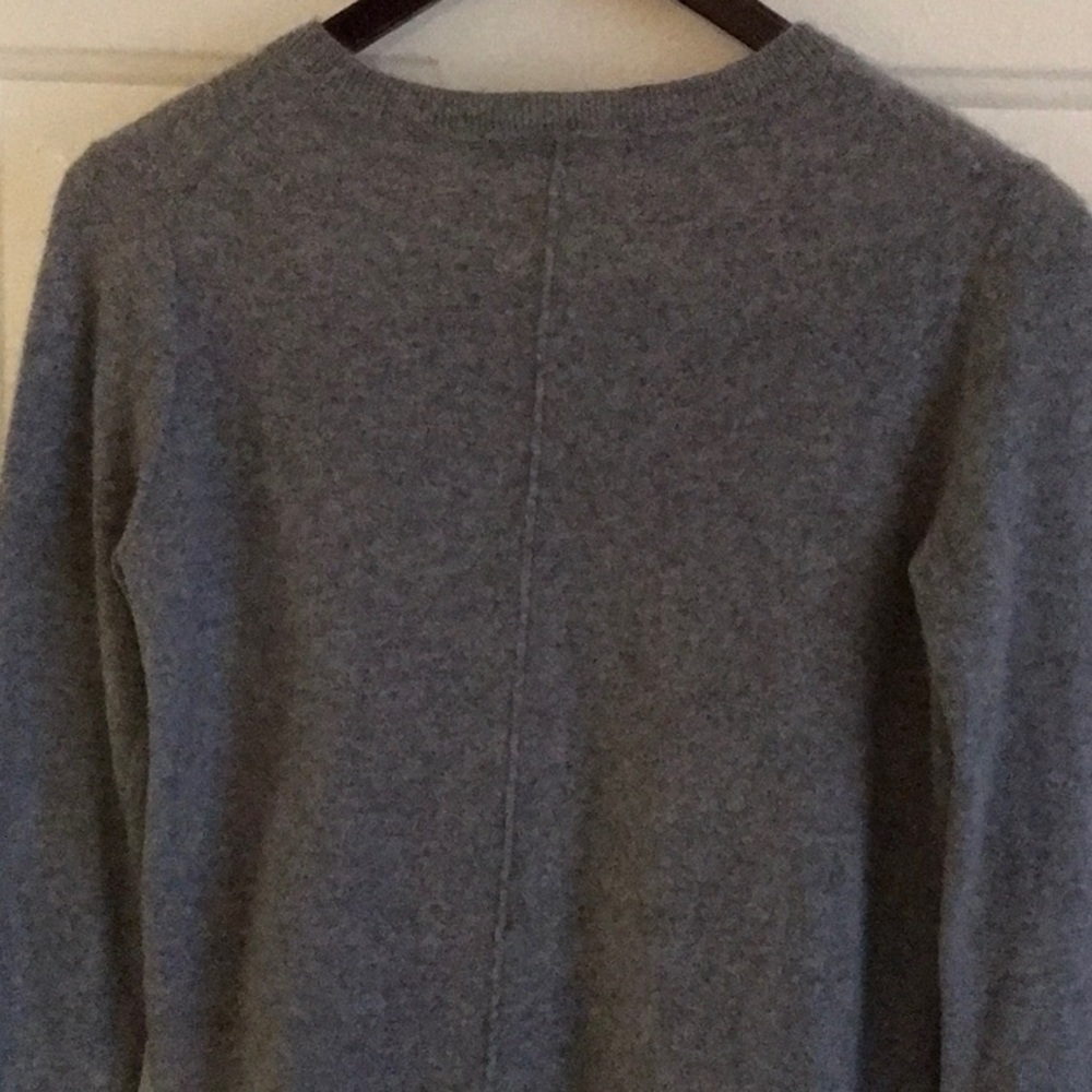 Gray Italian Merino Crew Sweater 105 - Picture 4 of 4